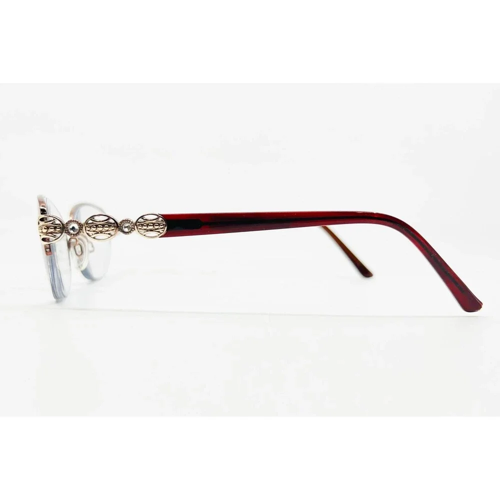 Zyloware Sophia Loren Eyeglasses Women Brown M231 Semi-Rimless 51-19-135